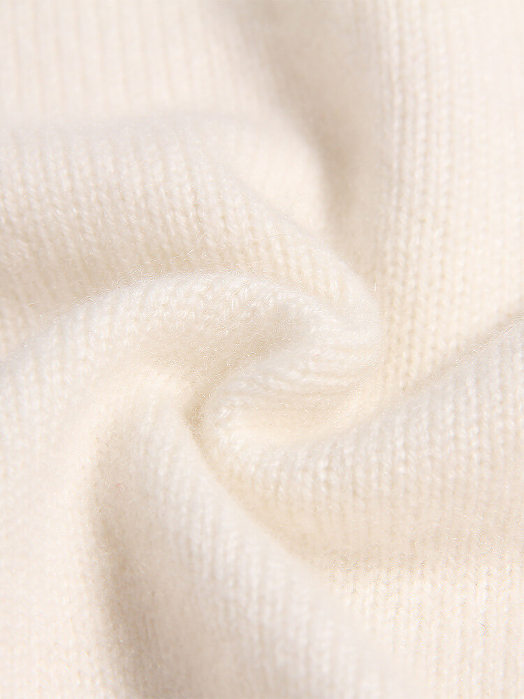 Kids Outdoor Adventure-Themed Ivory White Cashmere Sweater